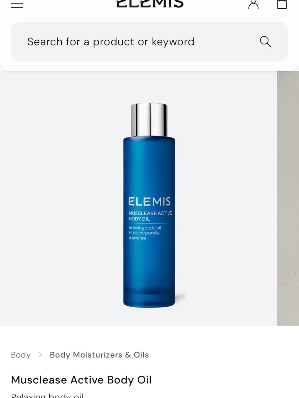 ELEMIS Blue Musclease Active Body Oil